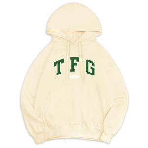 TFG經典款美式落肩帽T_奶油白