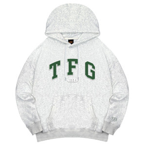 【預購至10/18,11/23陸續出貨】TFG立體毛巾繡落肩帽T_麻花白
