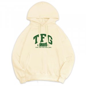 【1/7陸續出貨】TFG經典款光復樓落肩帽T_奶油白